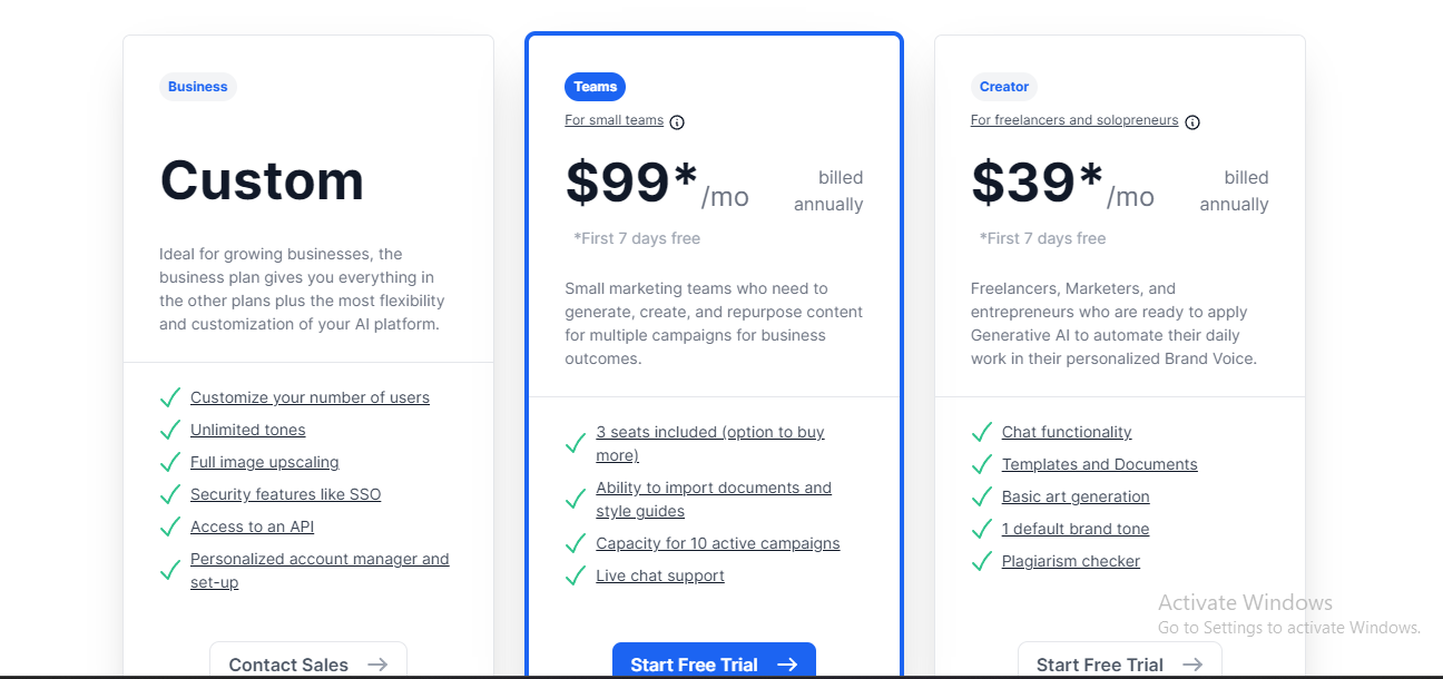Jasper AI Pricing
