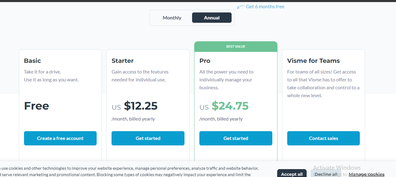 Visme AI Pricing