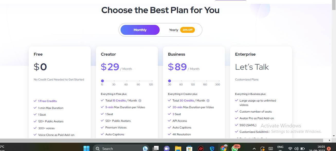 heygen by pricing