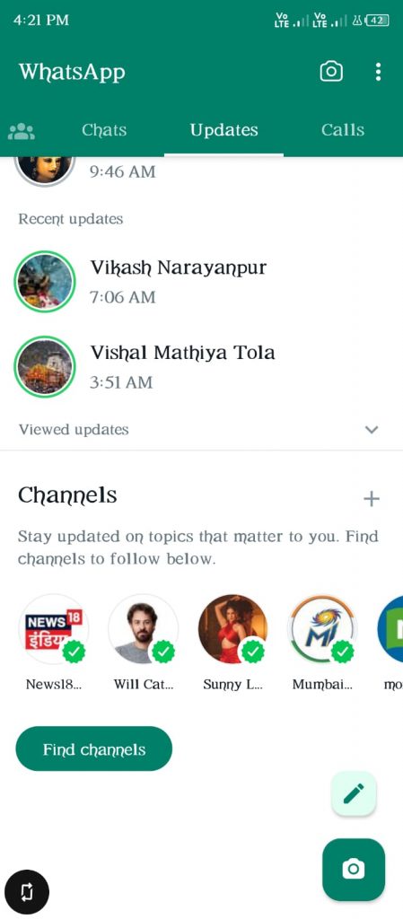 whatsapp channels availability